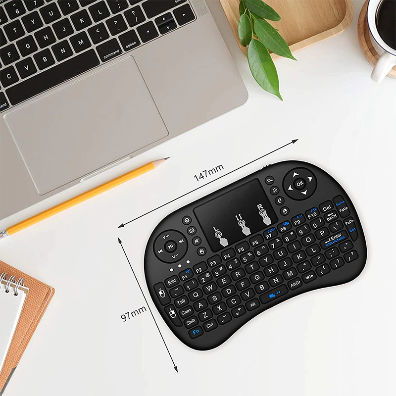 Mini Touch Pad RF 500 Wireless With 3 Colour Backlight Keyboard Mouse ...