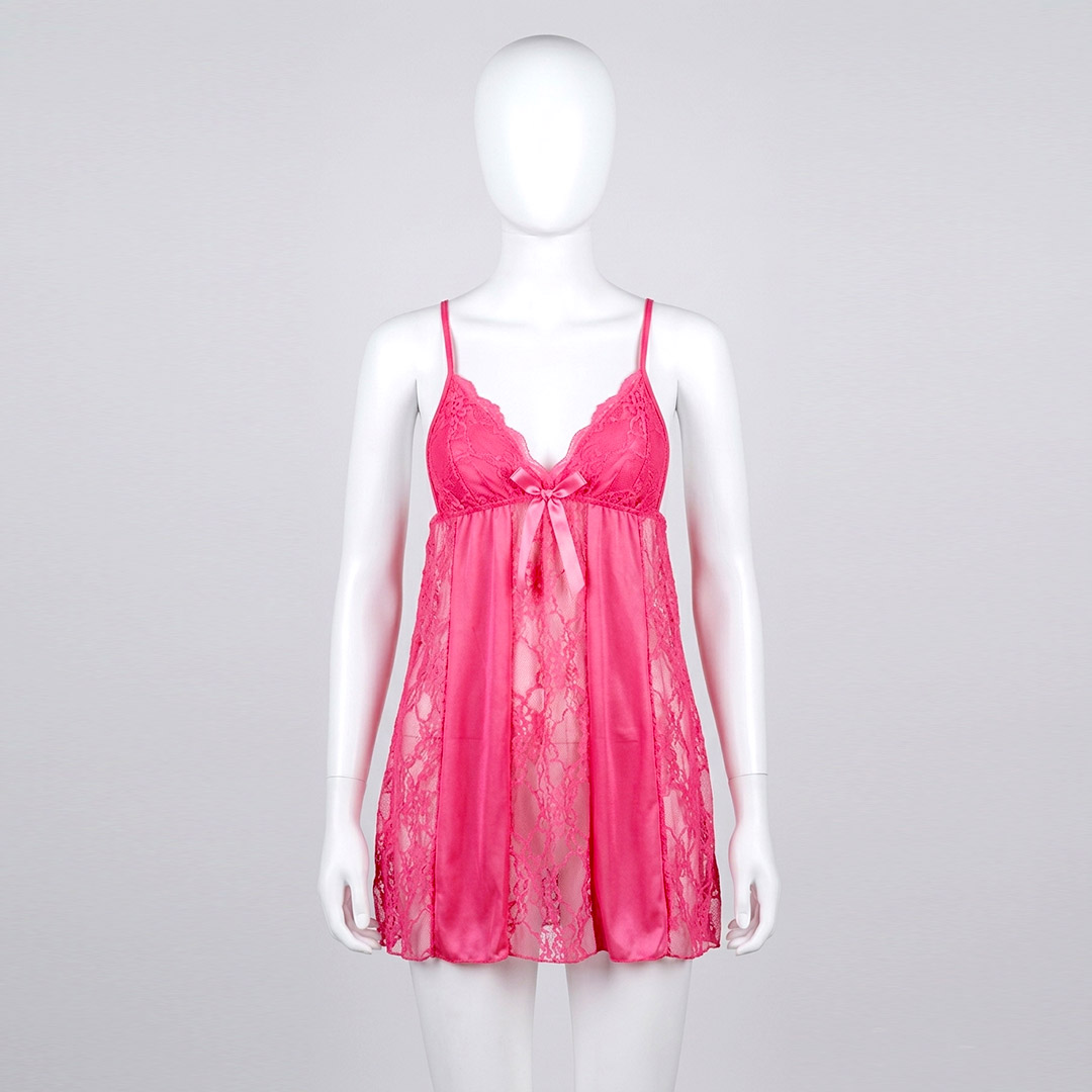 Charming Floral Lace Short Nighty